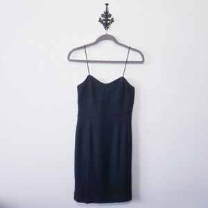 Banana Republic Strappy Dress Size 4 Wool Sheath Mini Slip Spaghetti Strap
